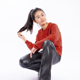No Way Monday sweater dropped shoulder red