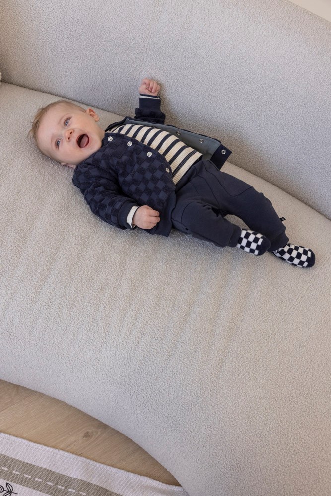 Feetje broek marine Let's go!
