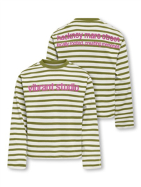 Kids ONLY top stripe kogLida cloud dancer/cardemont