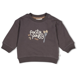 Feetje sweater relaxed fit antraciet Pasta Party