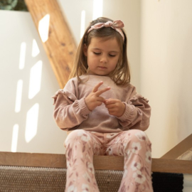 Dirkje flared legging en haarband Misty Rose