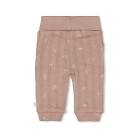 Feetje broek rib taupe aop Delicate Flower