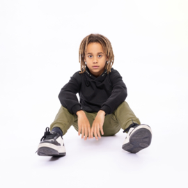 No Way Monday sweater with dropped shoulder black