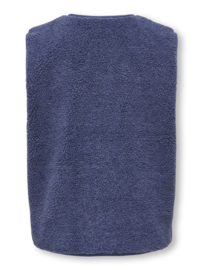 Kids ONLY kogBaby teddy zip vest blue indigo
