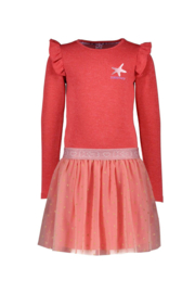 B.nosy X K3 dress layer mesh skirt passion pink