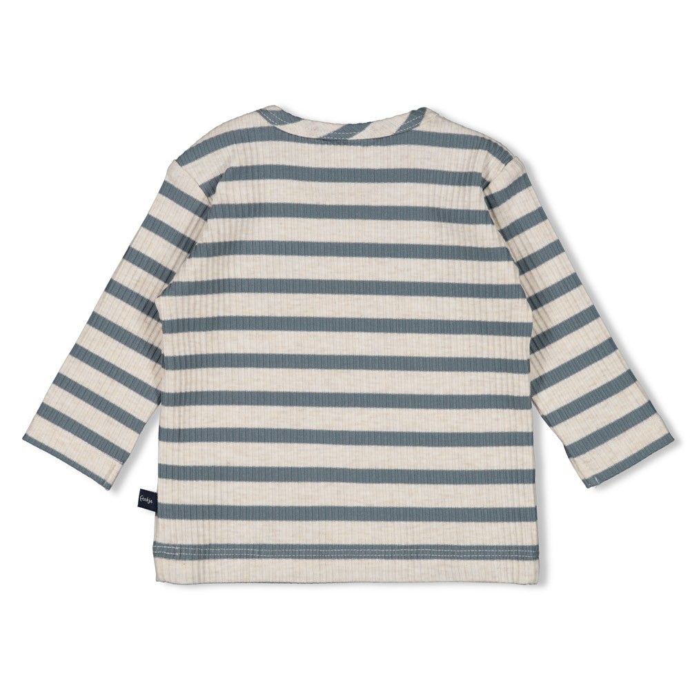 Feetje longsleeve rib streep Let's go!