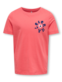 Kids ONLY t-shirt kogHAPPY koraal