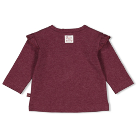 Feetje longsleeve wijn melange Blooming Meadow
