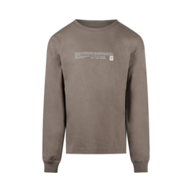 No Way Monday shirt dropped shoulder taupe