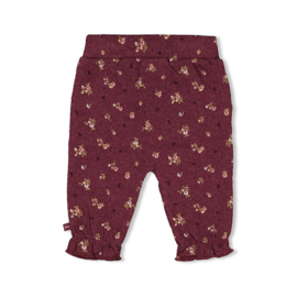 Feetje broek aop wijn melange Blooming Meadow