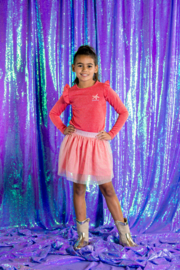 B.nosy X K3 dress layer mesh skirt passion pink