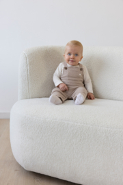 Feetje newborn tuinbroekje taupe melange