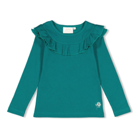 Jubel longsleeve ruches teal Girls Club