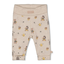 Feetje broek offwhite melange aop Honey Bear