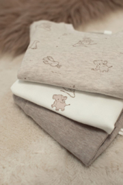 Feetje sweater aop taupe melange The Cuddle company
