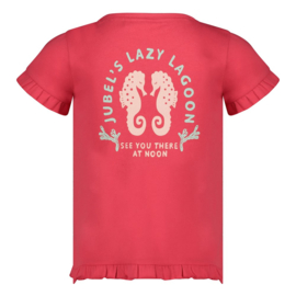 Jubel t-shirt backprint fuchsia Lazy Lagoon