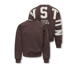 Kids ONLY sweater back sleeve kogSweat coffee bean