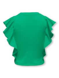 Kids ONLY short ruffle top Deep Mint KOGNELLA