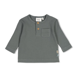 Feetje longsleeve rib zeegroen Beep Beep