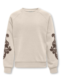 Kids ONLY sweater kogEaston life embrodery Birch