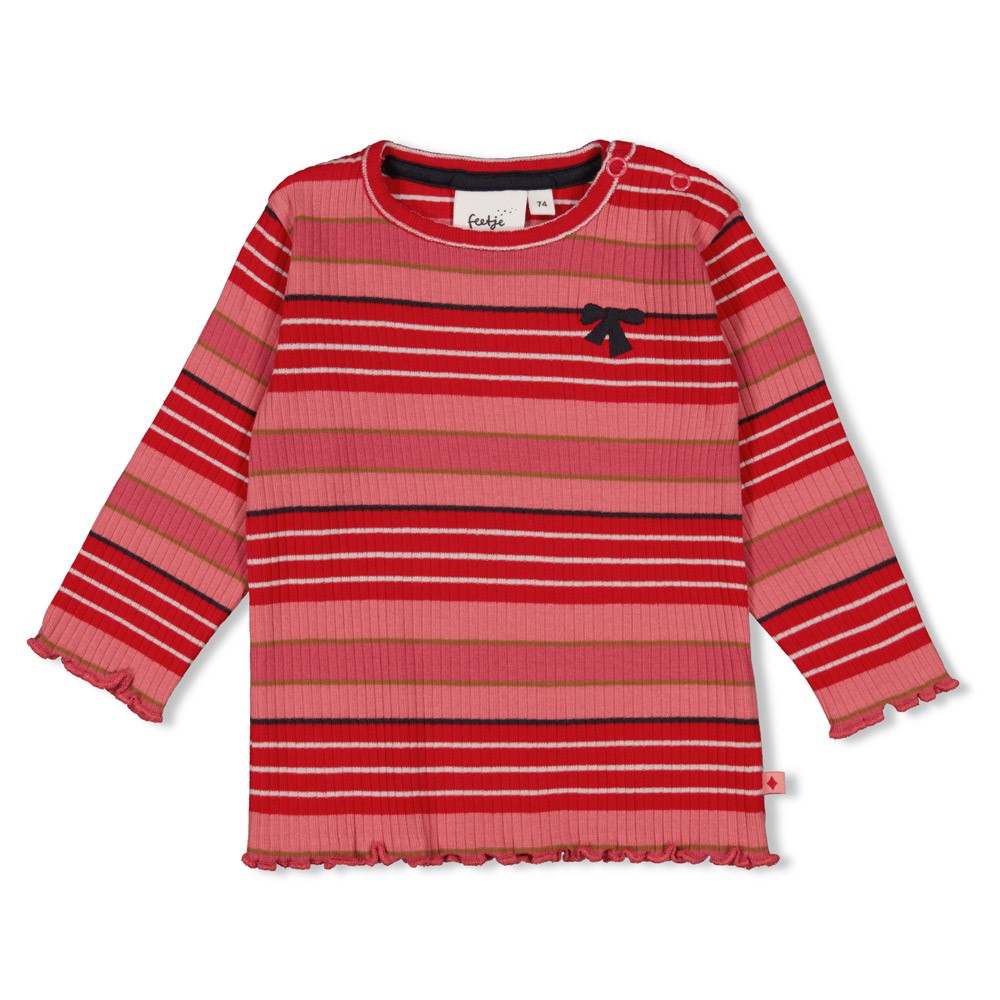 Feetje longsleeve rib streep Queen of Hearts