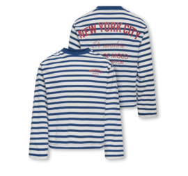 Kids ONLY top stripe kogLida cloud dancer/navy