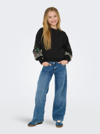 Kids ONLY Brooke sweater flower black
