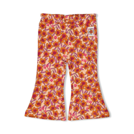 Feetje flared broek aop Love Peace Aloha