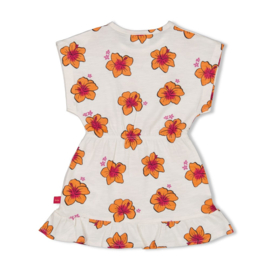 Feetje jurk aop Love Peace Aloha