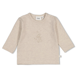 Feetje longsleeve taupe melange The Cuddle company