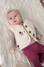 Feetje teddygilet met borduursel Afternoon Thea