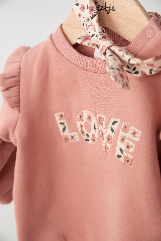Feetje sweater mauve Woodland Bloom