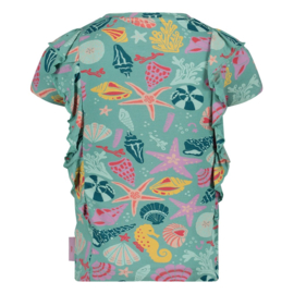 Jubel t-shirt aop jade groen Lazy Lagoon