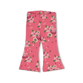 Feetje flared broek aop Moon Flowers