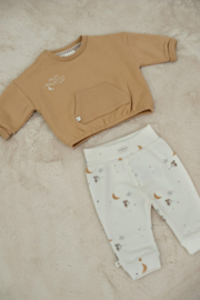Feetje broek aop offwhite Over the Moon for you