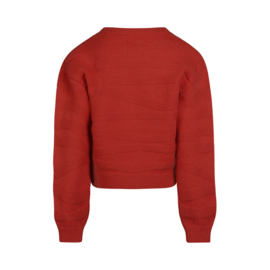 No Way Monday sweater dropped shoulder red