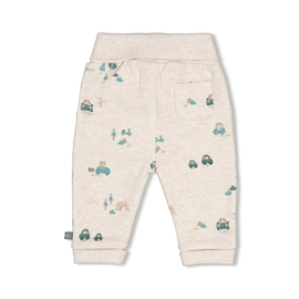 Feetje broek aop offwhite melange Beep Beep