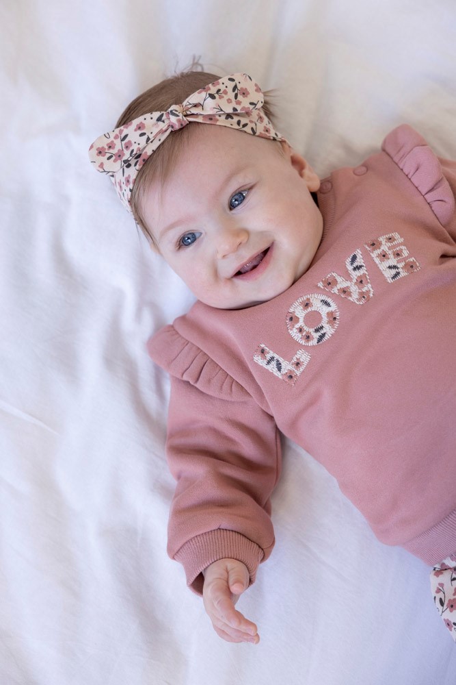 Feetje sweater mauve Woodland Bloom