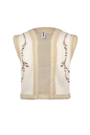 B.nosy waistcoat ecru teddygilet Vera