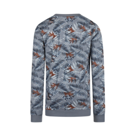 No Way Monday sweater with crewneck faded blue