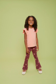 Jubel flared broek aop bordeaux Salsa Sunset