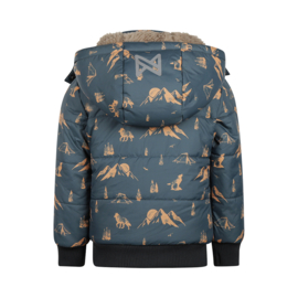 Koko Noko jacket winterjas steel blue