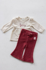 Feetje flare broek velours rib You're so sweet