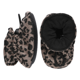 Melton Slofjes leopard print