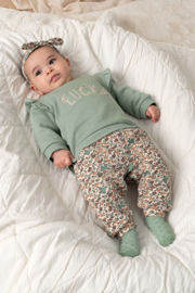 Feetje sweater relaxed fit jade groen Lucky Bloombird