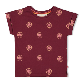 Jubel t-shirt aop bordeaux Salsa Sunset