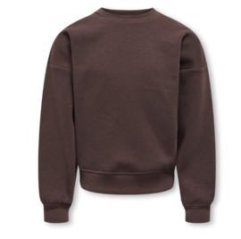 Kids ONLY sweater back sleeve kogSweat coffee bean
