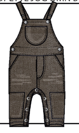 Bess salopette Alix coffee brown