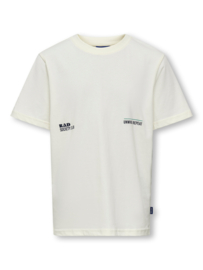 Only & Sons Maxe Life printed tee white