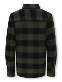 Only & Sons blouse checked shirt forest night